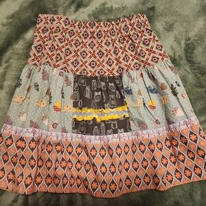 Multicolor Patchwork Skirt